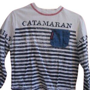 ---  Sailor Style Striped Shirt Boy Size 6